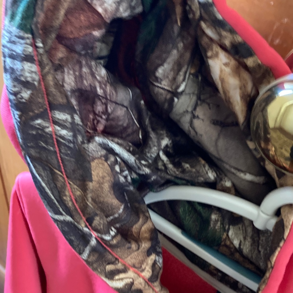 Under Armour Vibrant Pink Hoodie with Camo Logo - Picture 5 of 8